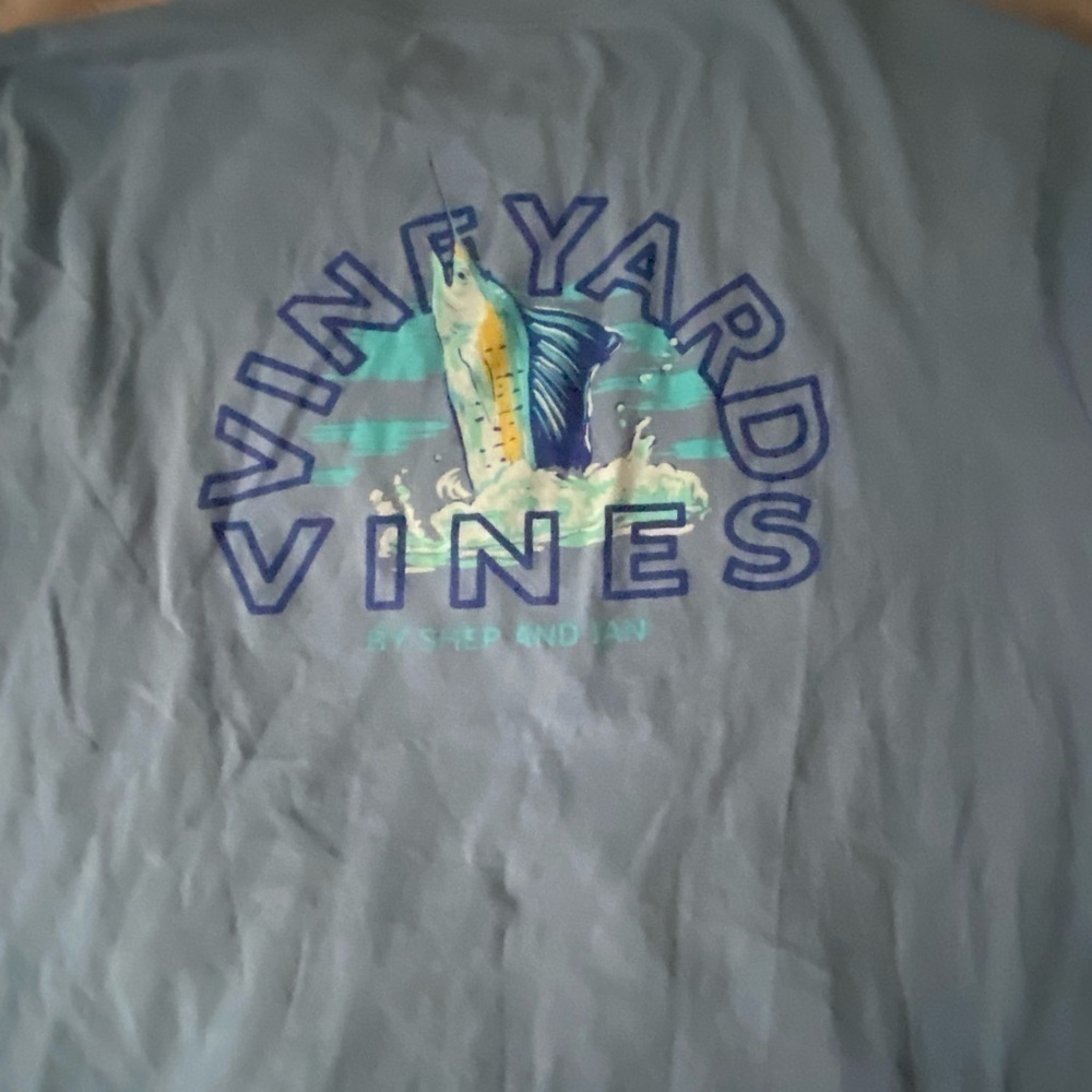 Vineyard vines marlin fishing cotton tee large